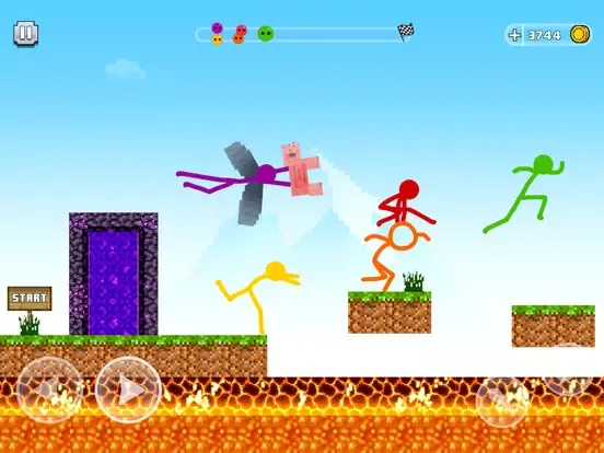 Capturas de tela do Stickman Parkour Race & Jump iPad 