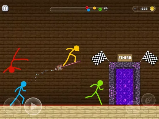 Capturas de tela do Stickman Parkour Race & Jump iPad 