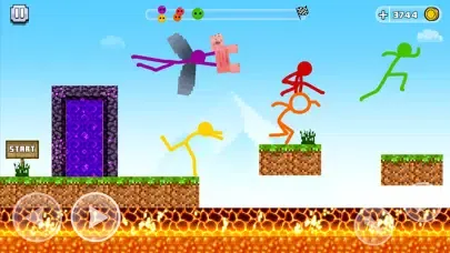 Capturas de tela do Stickman Parkour Race & Jump
