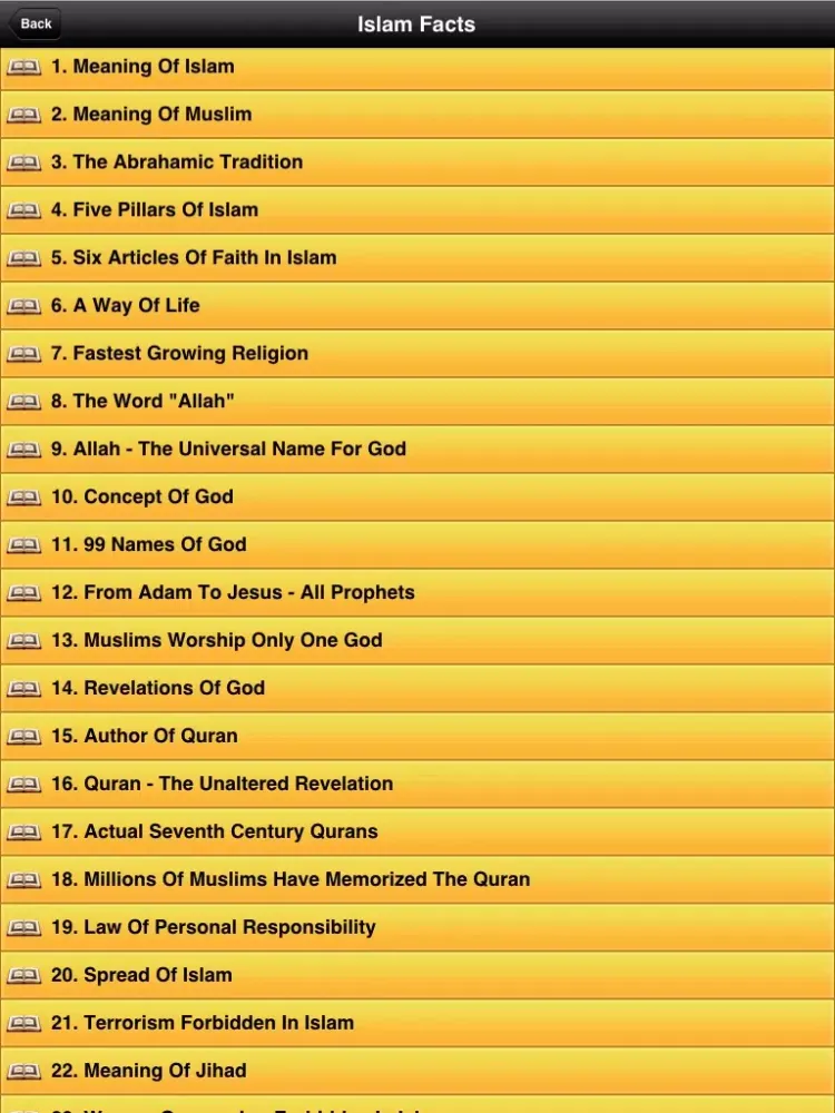 Ảnh chụp màn hình của Islam - 30 Facts iPad 