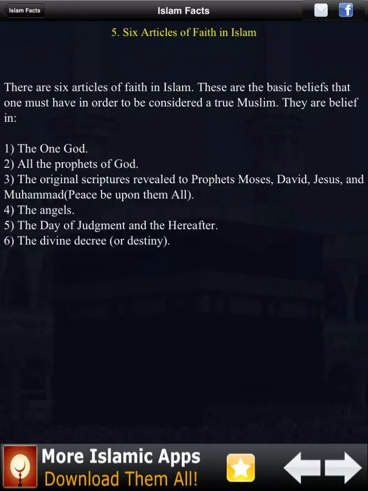 Ảnh chụp màn hình của Islam - 30 Facts iPad 