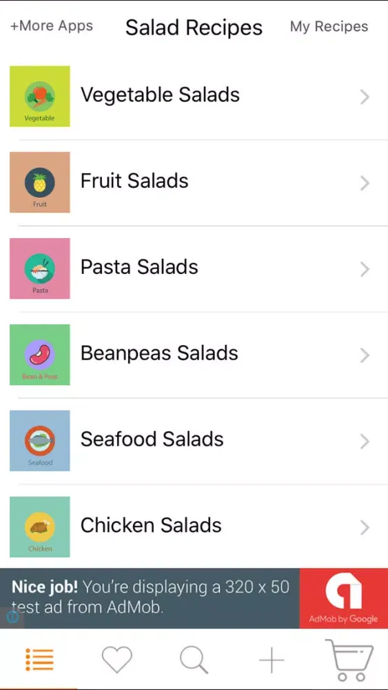 Capturas de tela do 200+ Healthy Salad Recipes - Vegetable, Chicken, Seafood, Pasta, Diet Salads & more
