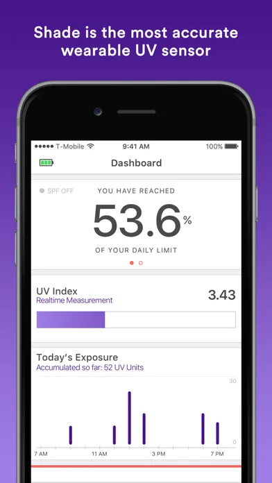 Capturas de tela do Shade - app for UV awareness