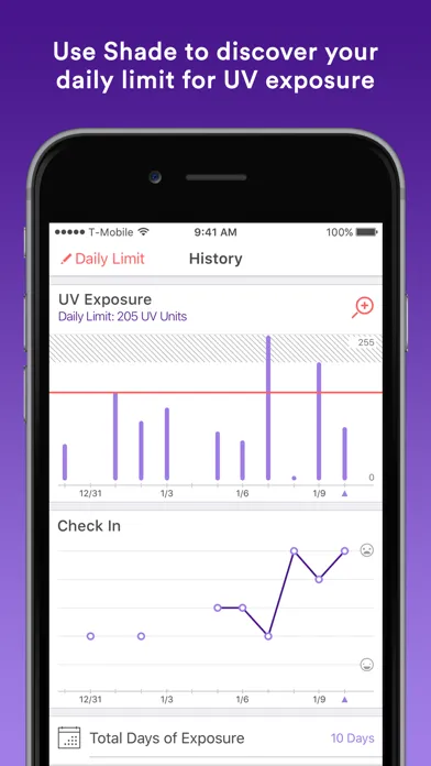 Capturas de tela do Shade - app for UV awareness