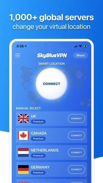 SkyBlueVPN: VPN Fast & Secure Screenshots