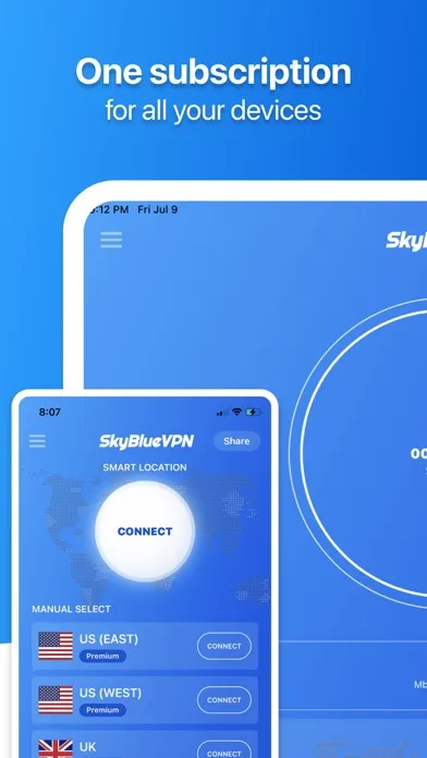 SkyBlueVPN: VPN Fast & Secure Screenshots