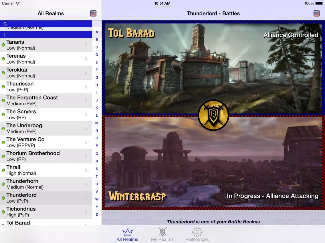 Tangkapan skrin QueueUp: A World of Warcraft PvP Battle Zone Companion iPad 