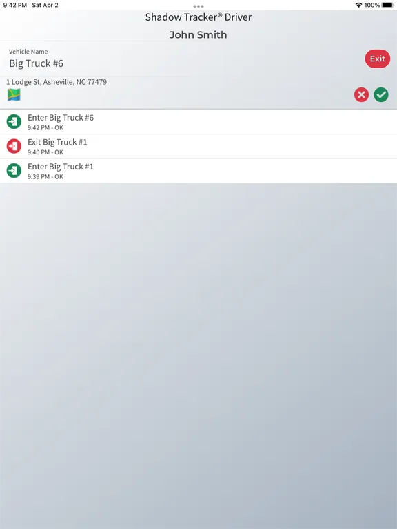 Tangkapan skrin ATTI Driver Console iPad 