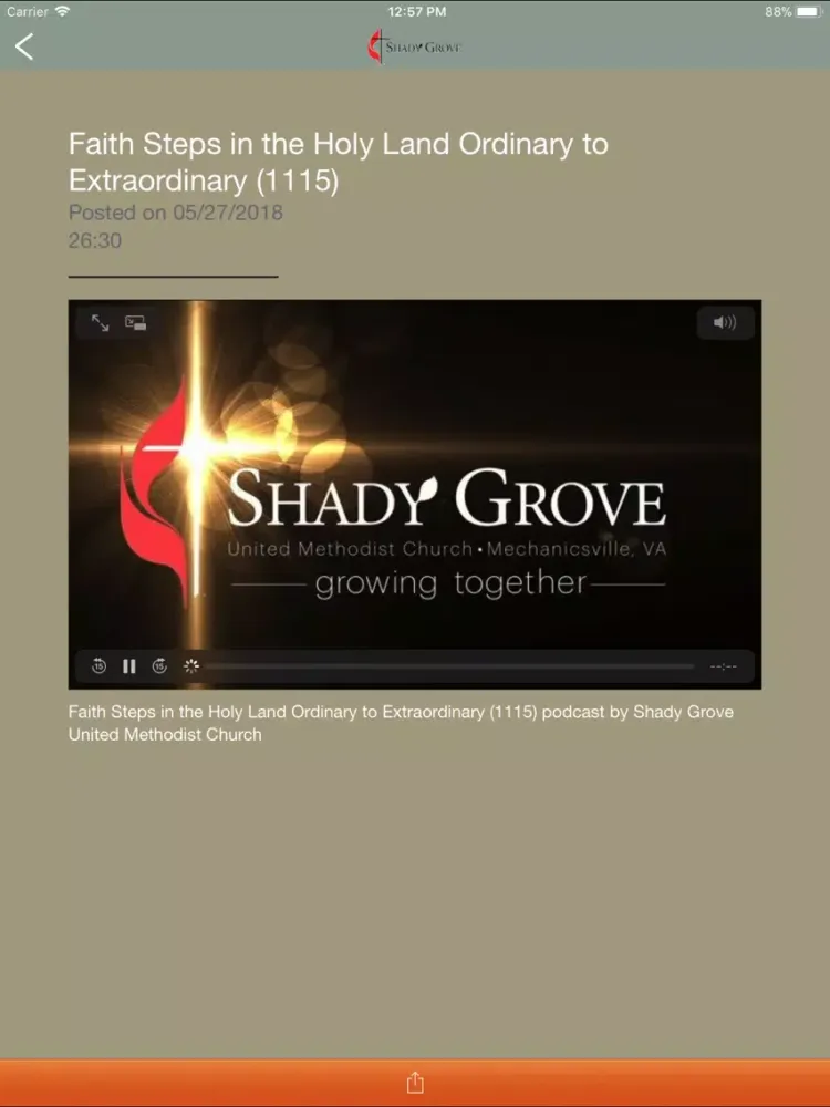 Shady Grove UMC iPad  스크린샷