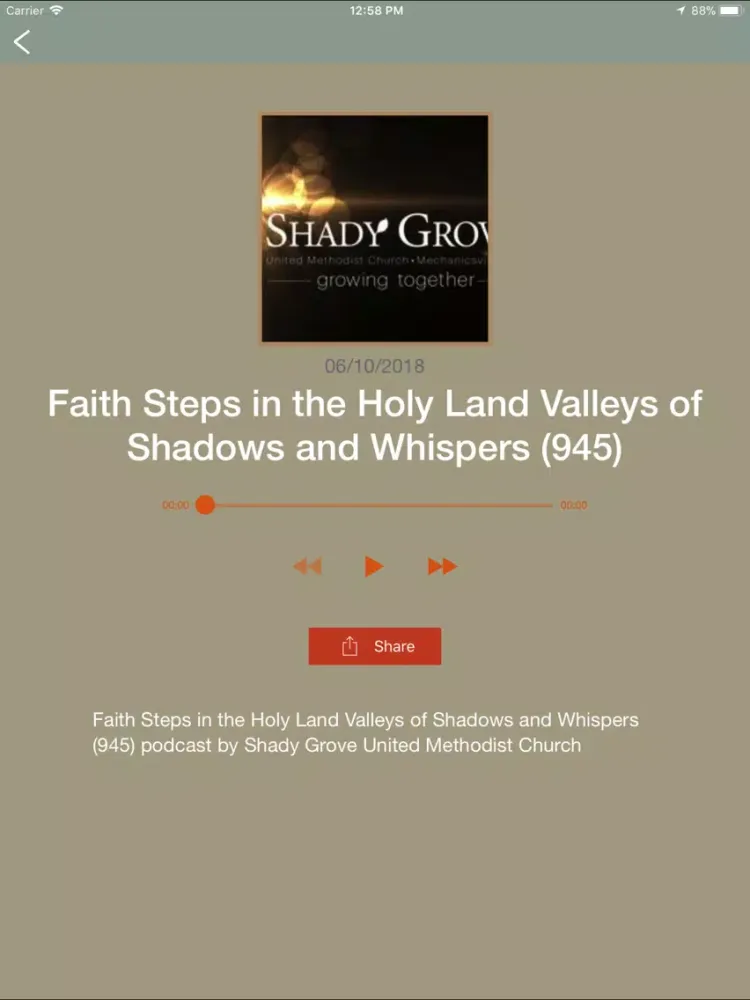 Shady Grove UMC iPad  스크린샷