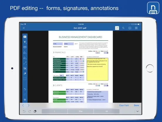 Zrzuty ekranu Notate PDF for BlackBerry iPad 