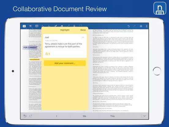 Zrzuty ekranu Notate PDF for BlackBerry iPad 