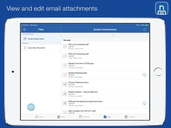 Zrzuty ekranu Notate PDF for BlackBerry iPad 