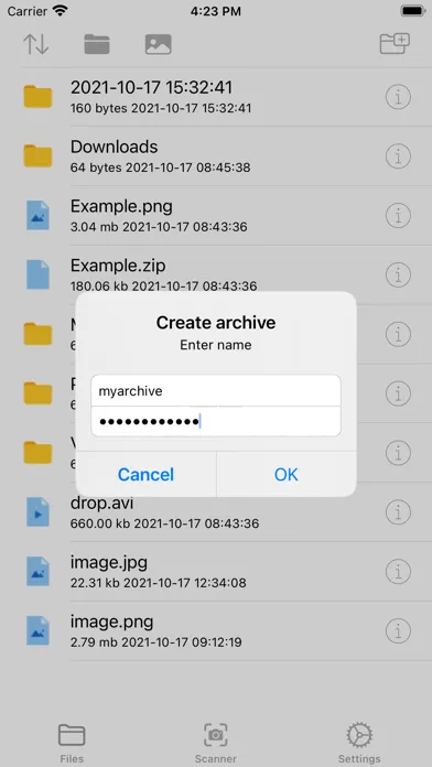 Capturas de tela do ZIP,RAR File manager & Scanner