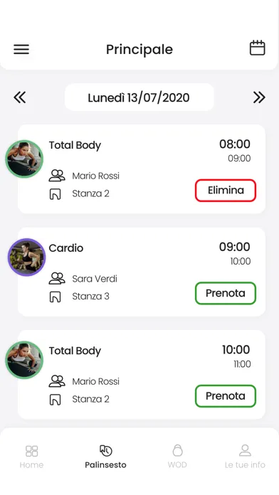 Ảnh chụp màn hình của Milano Training Club