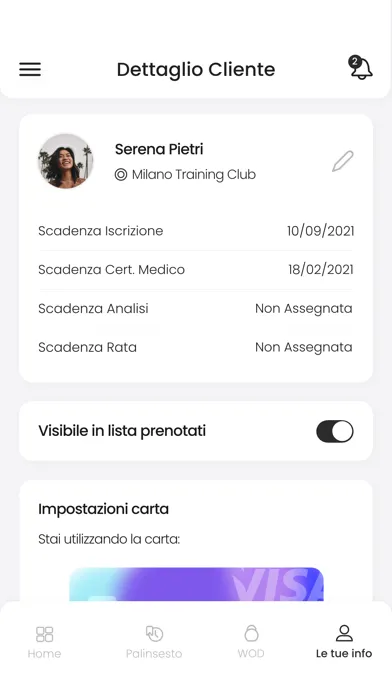 Ảnh chụp màn hình của Milano Training Club