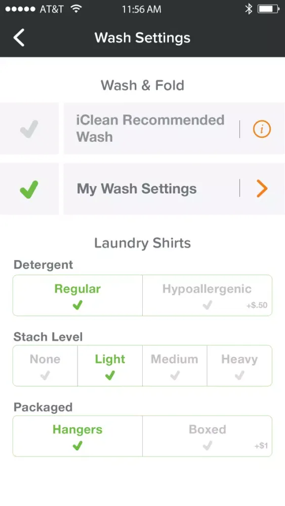 Zrzuty ekranu iClean- Dry Cleaning & Laundry
