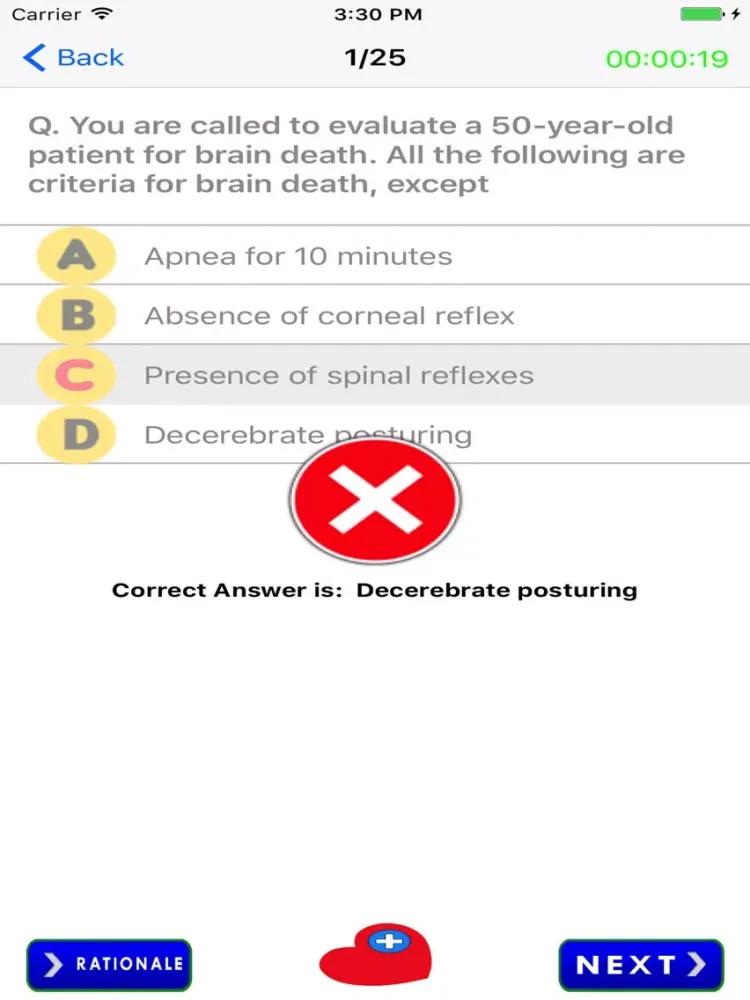 ภาพหน้าจอของ Anesthesiologist Quiz iPad 