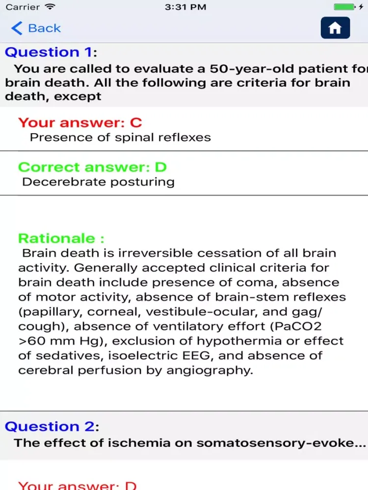 ภาพหน้าจอของ Anesthesiologist Quiz iPad 