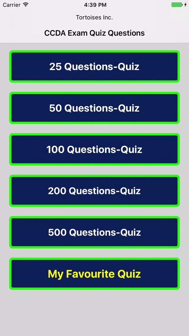 CCDA Exam Quiz 스크린샷