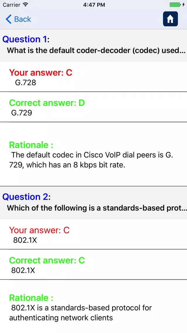 CCDA Exam Quiz 스크린샷