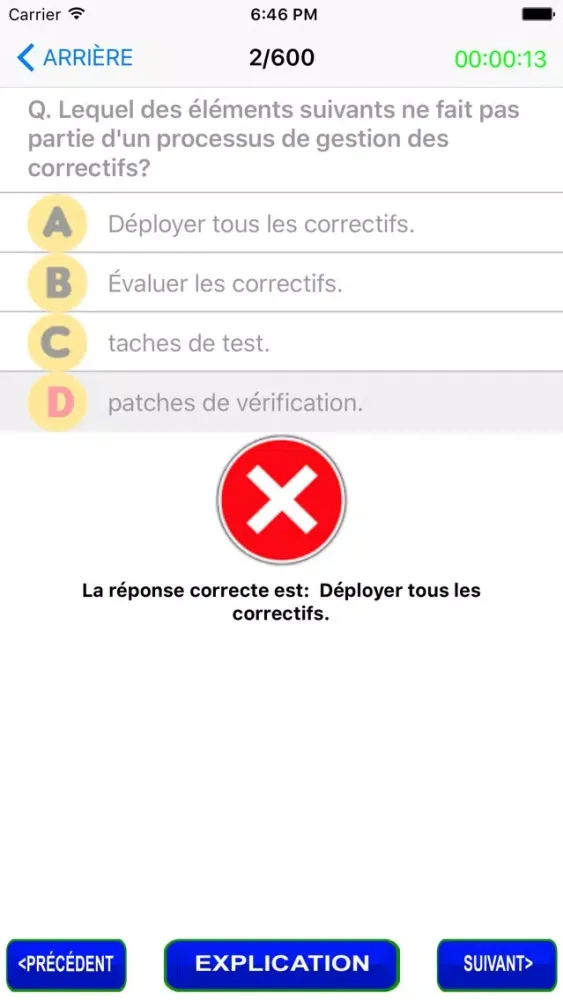 Tangkapan skrin CISSP CBK-5 in French