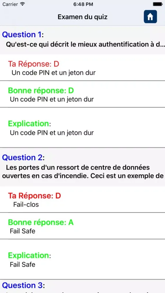Tangkapan skrin CISSP CBK-5 in French