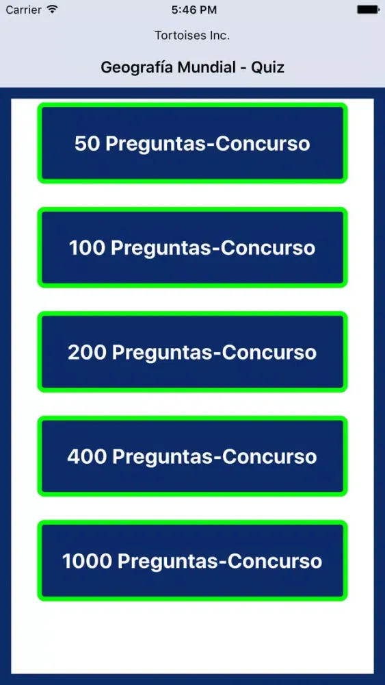Capturas de tela do Geografía Mundial - Quiz