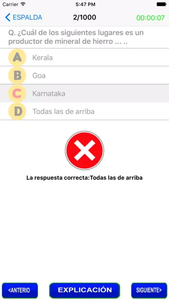 Capturas de tela do Geografía Mundial - Quiz