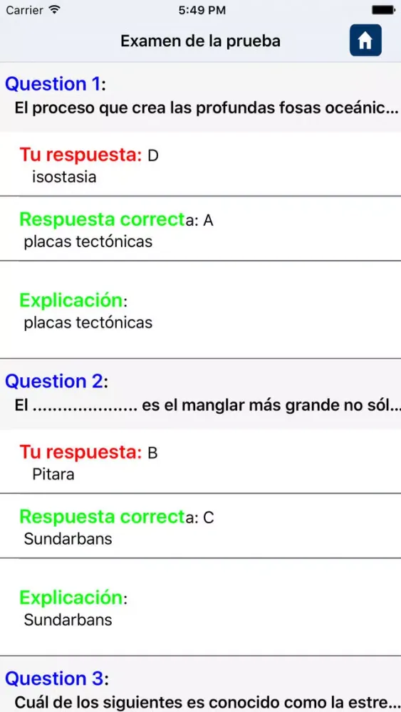 Capturas de tela do Geografía Mundial - Quiz
