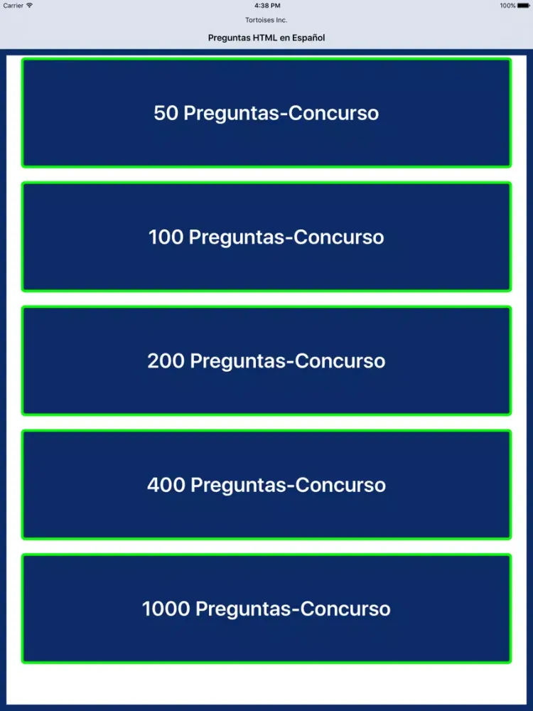 Capturas de tela do Preguntas HTML en Español iPad 
