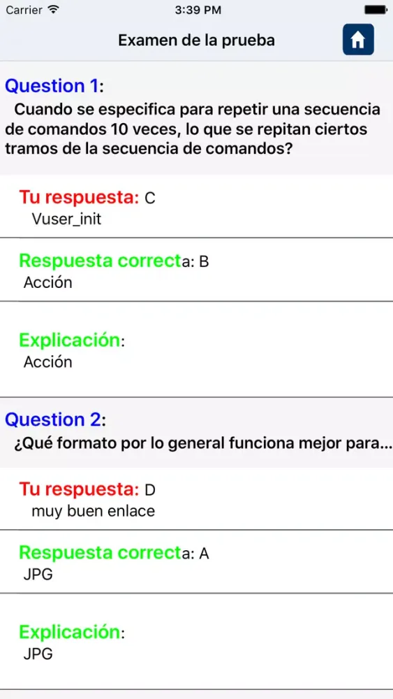 Capturas de tela do Preguntas HTML en Español