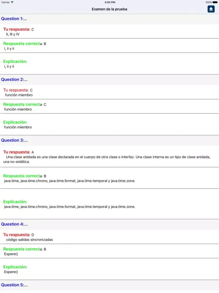 Preguntas para Java iPad  Screenshots