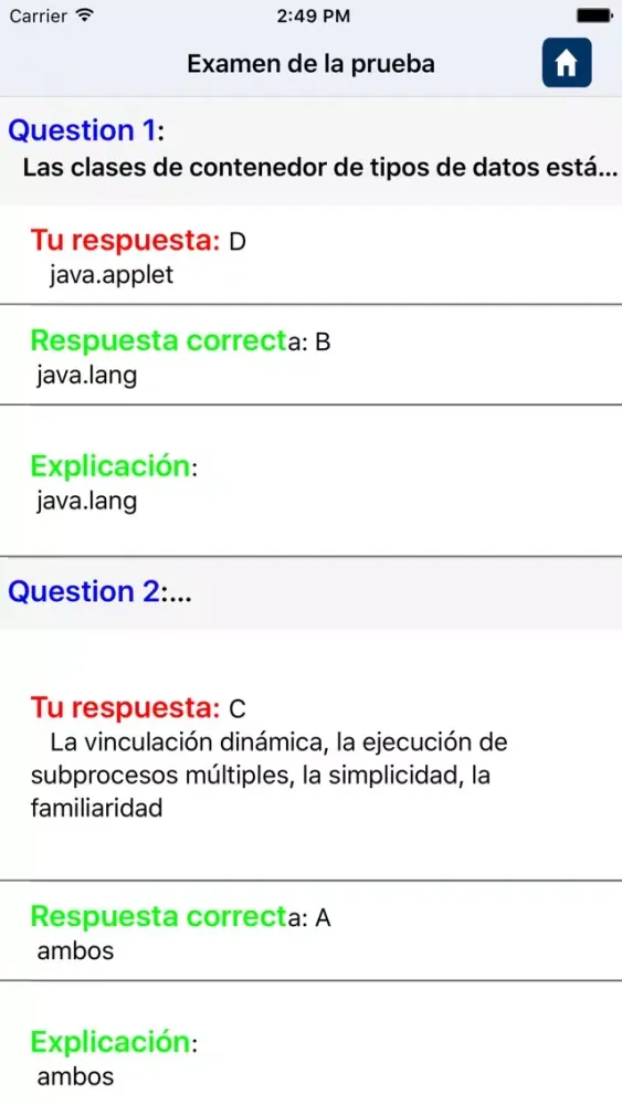 Preguntas para Java Screenshots