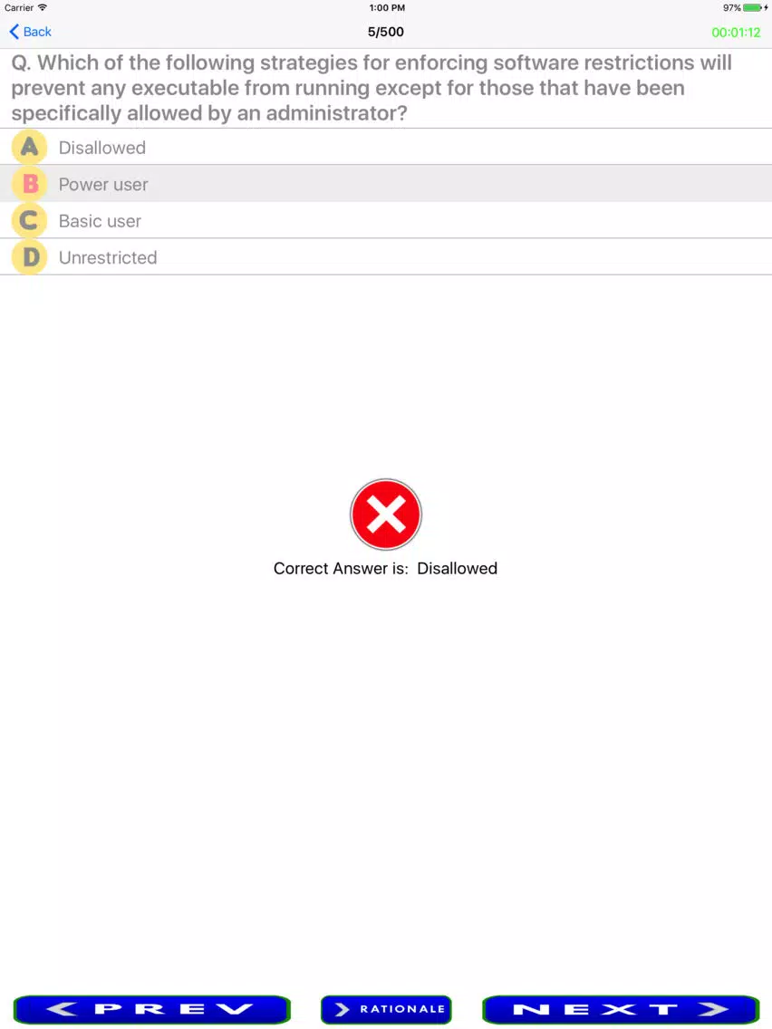 ภาพหน้าจอของ MCSA Exam Prep iPad 