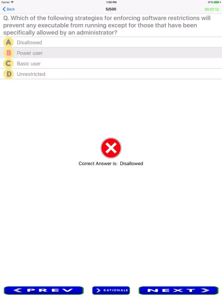 Screenshot di MCSA Exam Prep iPad 