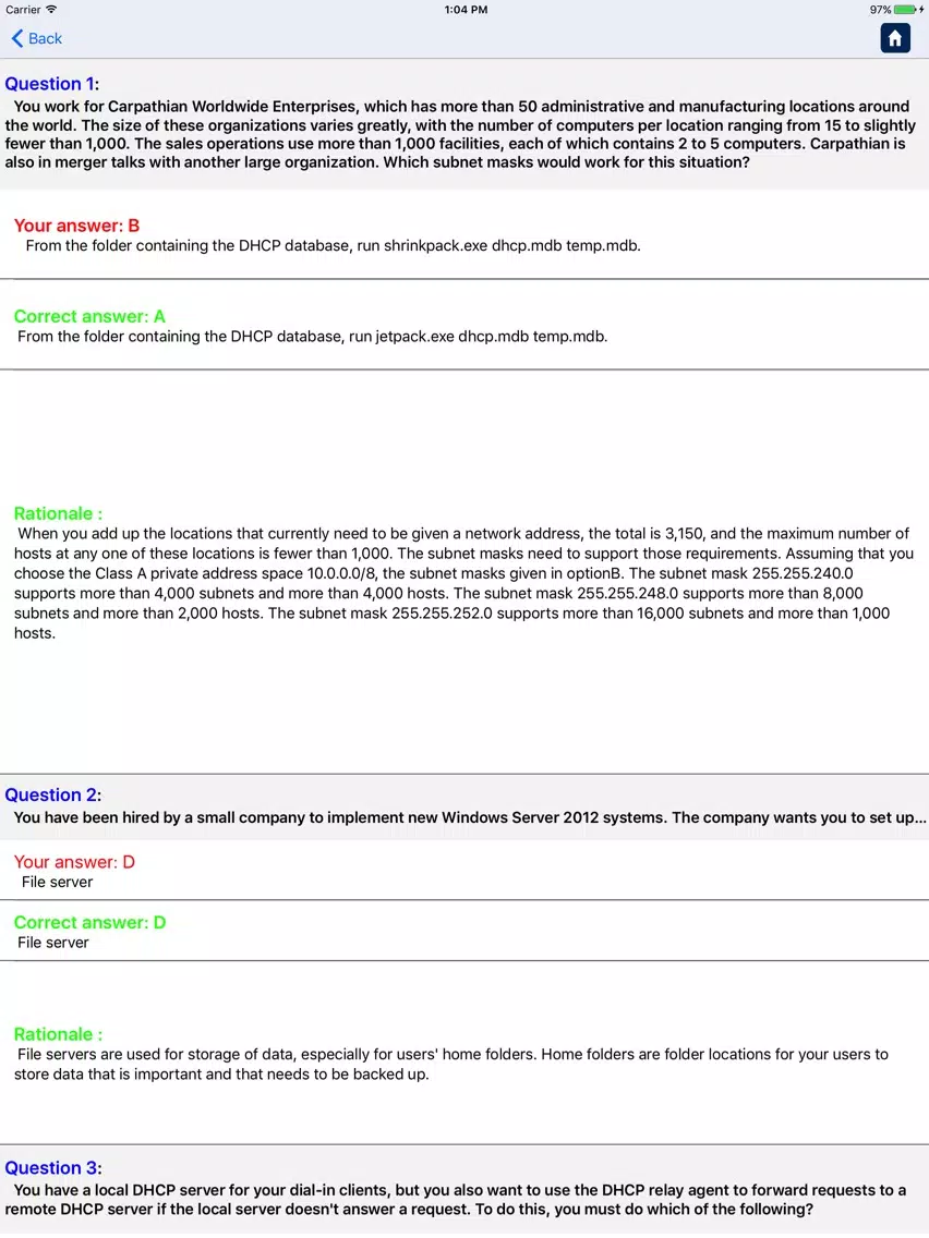 ภาพหน้าจอของ MCSA Exam Prep iPad 