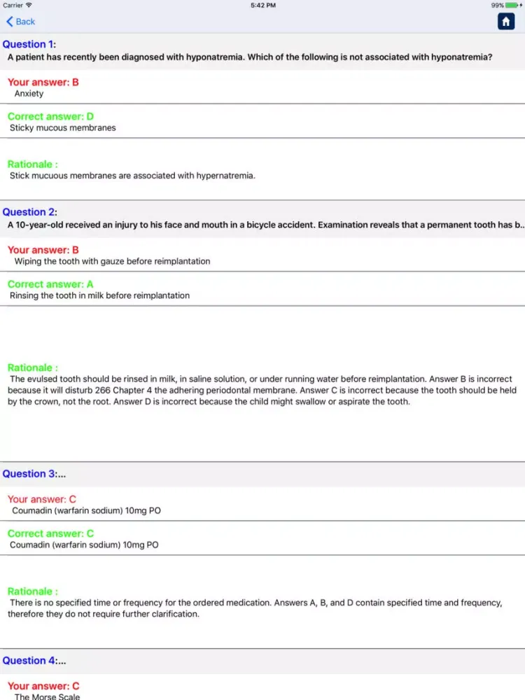 NCLEX-PN Exam Preparation Pro iPad  Screenshots