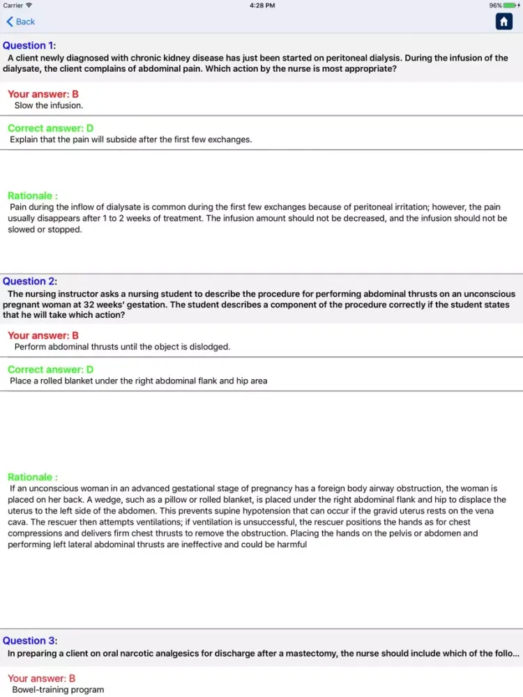 Captures d'écran de NCLEX-RN Quiz 5000 Questions iPad 