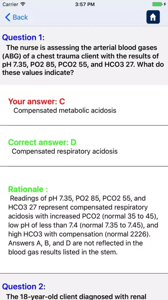 Captures d'écran de NCLEX-RN Quiz 5000 Questions