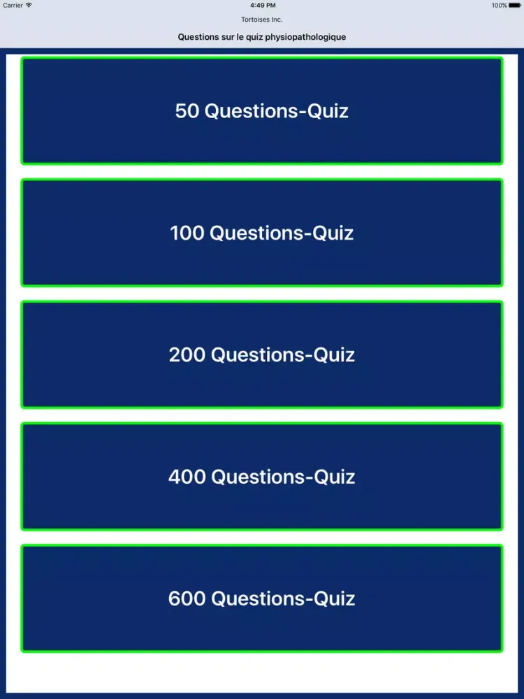 pathophysiology Quiz Questions in French iPad  স্ক্রিনশট