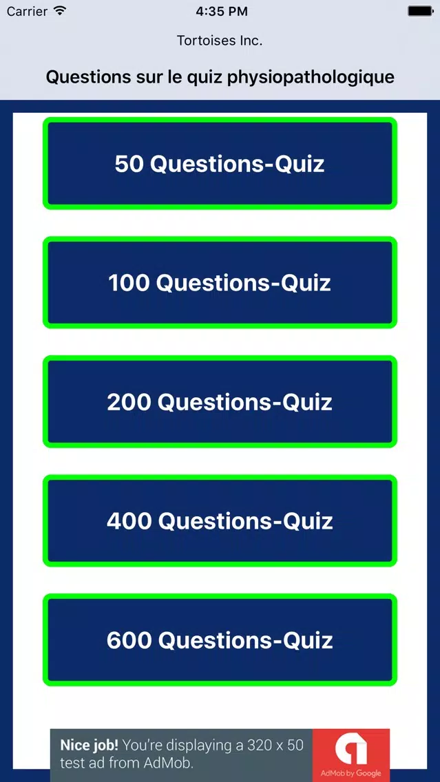 Ảnh chụp màn hình của pathophysiology Quiz Questions in French