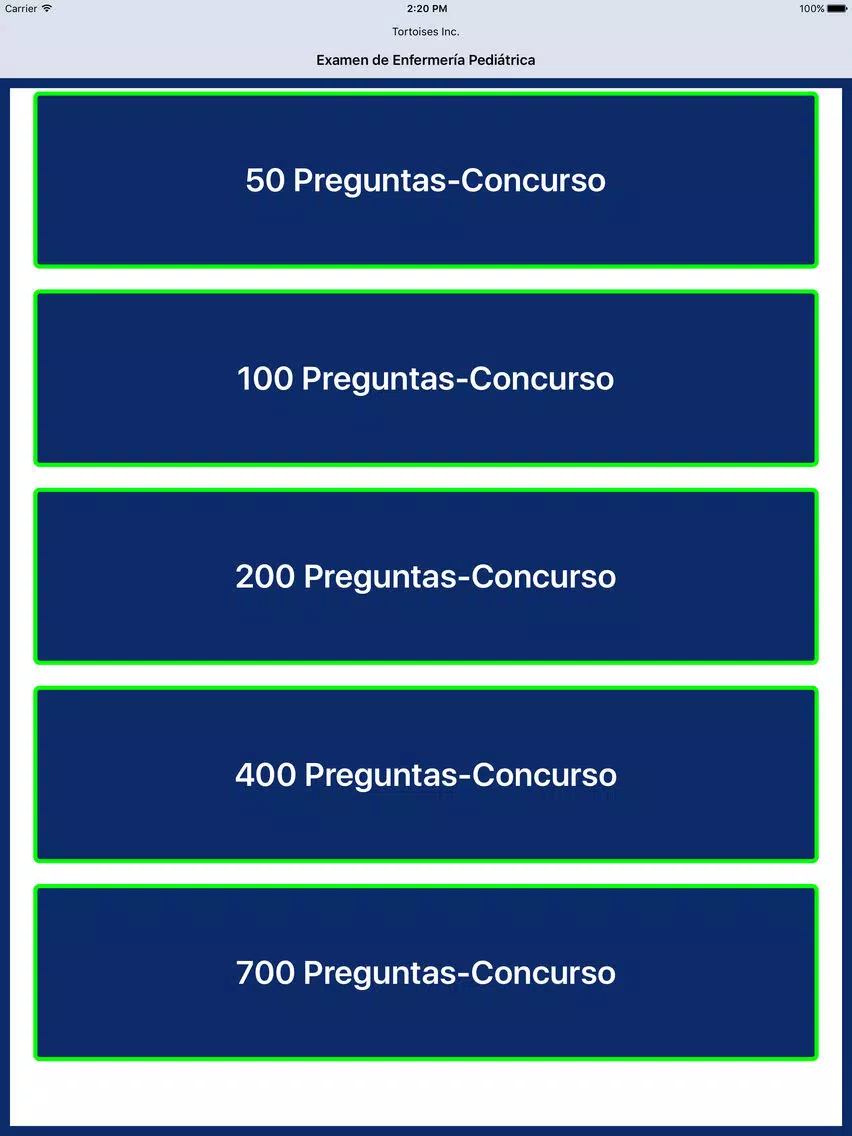 Capturas de pantalla de Examen de Enfermería Pediátrica iPad 