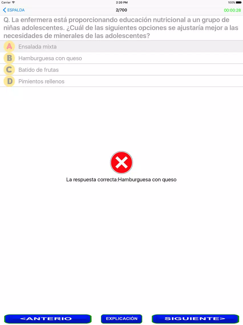 Capturas de pantalla de Examen de Enfermería Pediátrica iPad 