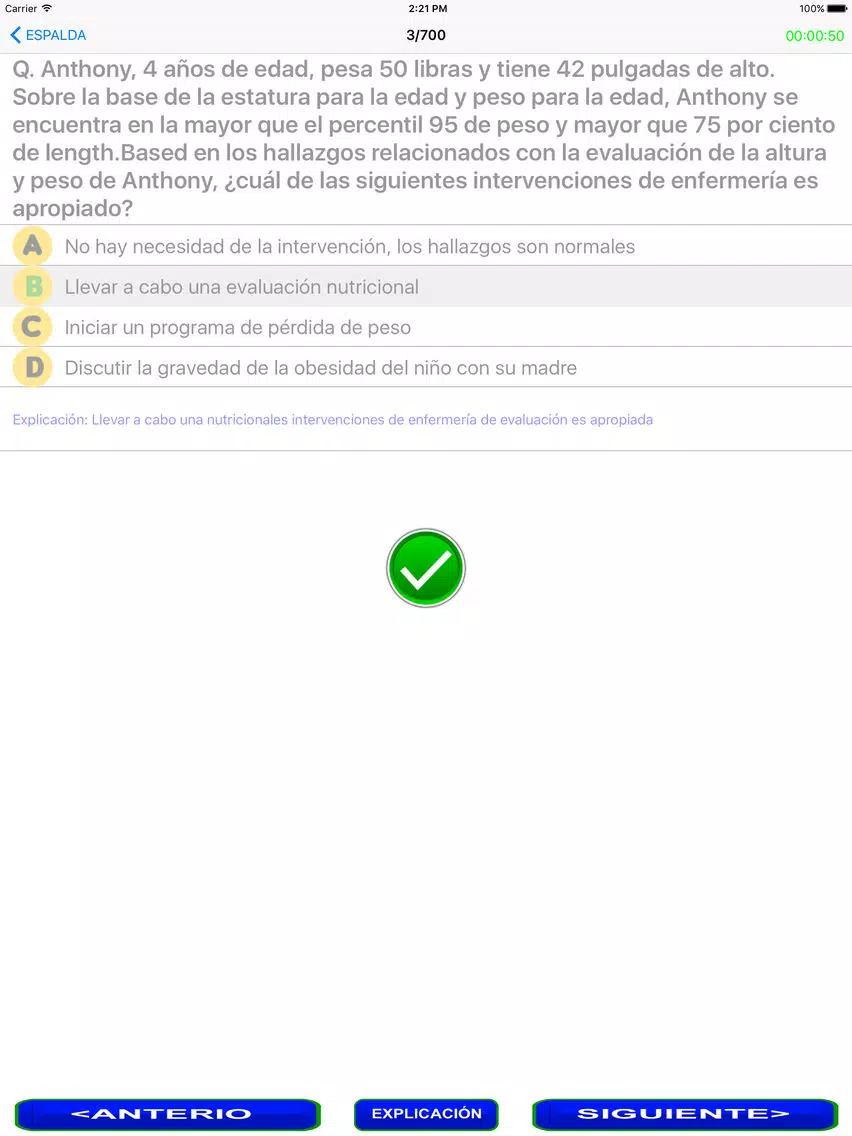 Capturas de pantalla de Examen de Enfermería Pediátrica iPad 