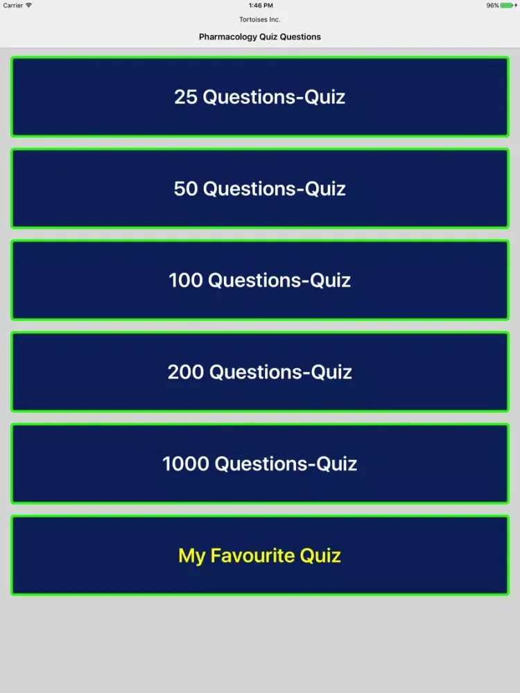 Ảnh chụp màn hình của Pharmacology Quiz Questions iPad 