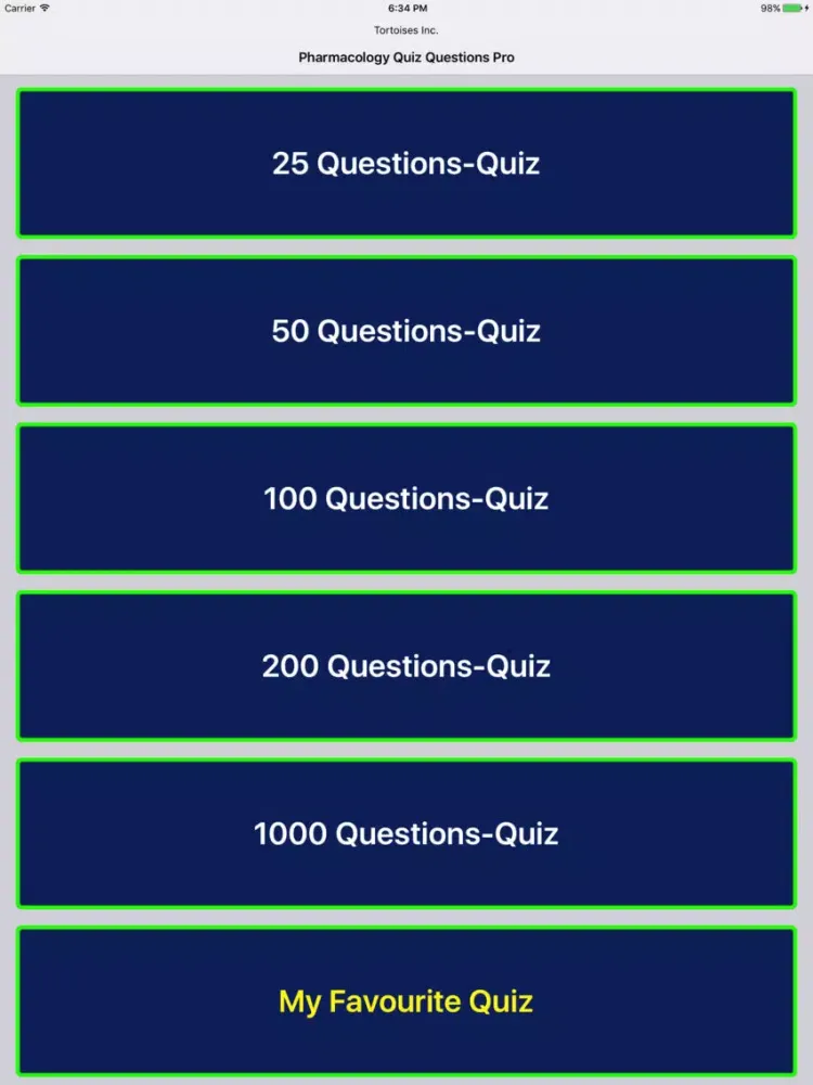 Captures d'écran de Pharmacology Quiz Questions Pro iPad 