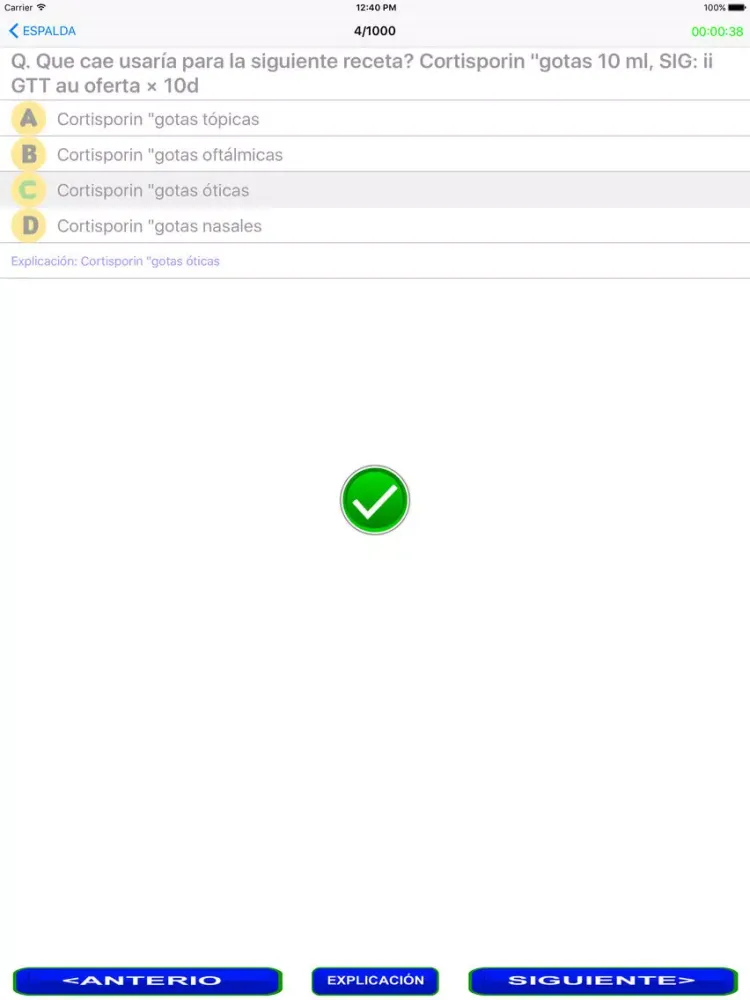Ảnh chụp màn hình của PTCB Certificación de Técnico de Farmacia iPad 