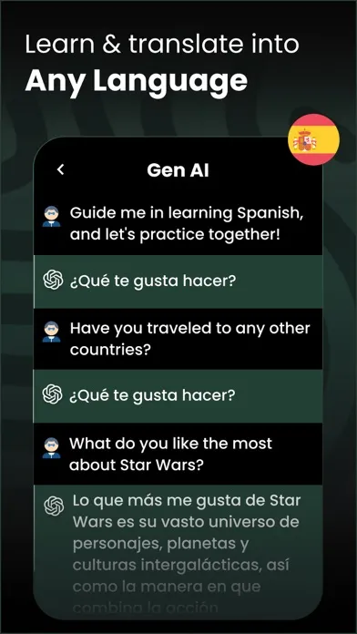 Capturas de pantalla de GenAI - AI Chatbot