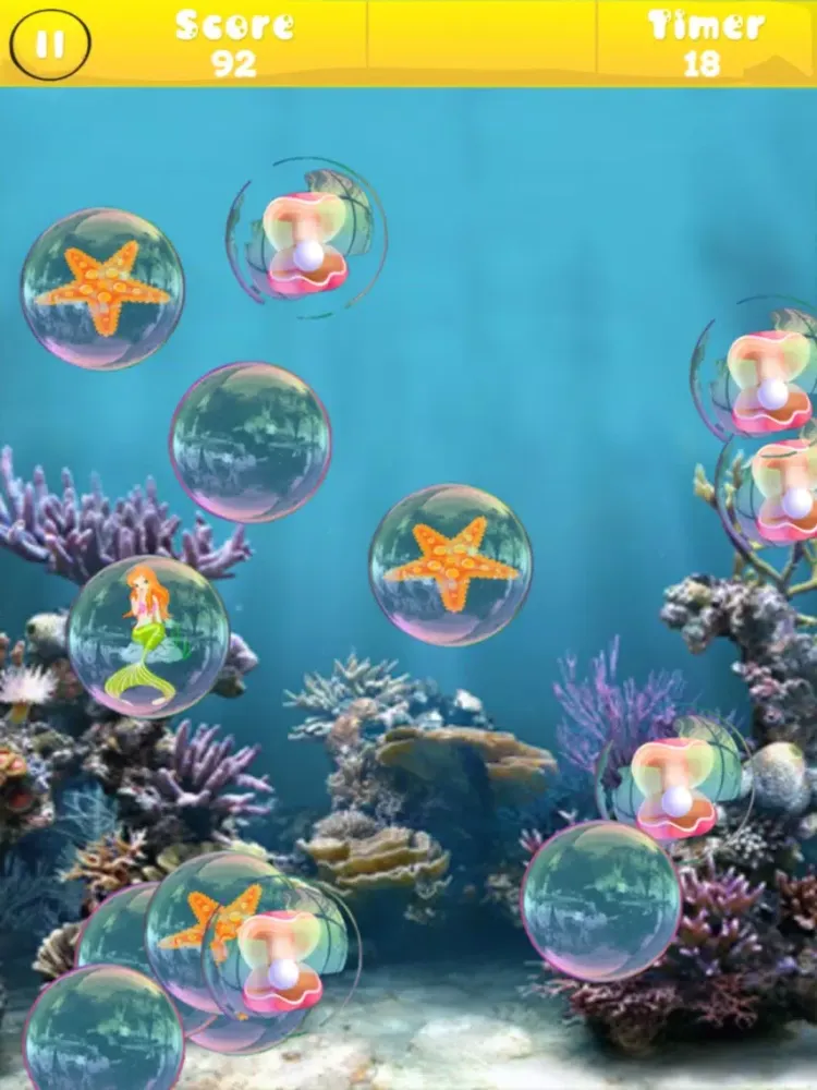 Sea Ocean Mermaid: Blow Up Jellyfish and Sea Urchin iPad  Screenshots